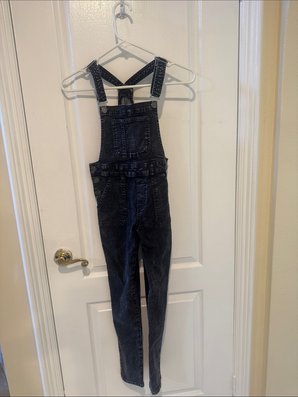 Treasure & Bond Black Washed Denim Overalls